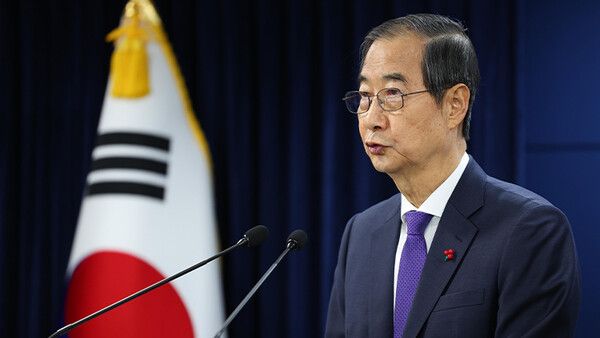 한덕수 대통령 권한대행 국무총리 탄핵소추안이 12월 27일 오후 국회 본회의에서 가결됐다. [연합뉴스]