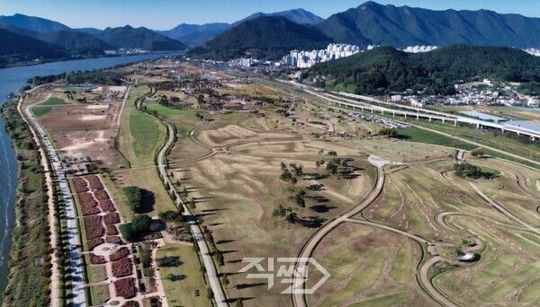 황산공원 내 파크골프장&nbsp; 전경.[양산시 제공]