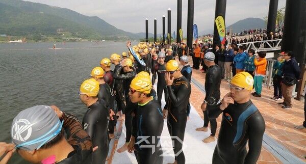 전국철인3종대회.[양산시 제공]