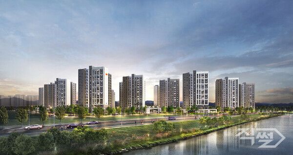 'e편한세상 대장 퍼스티움' 단지 투시도. [DL이앤씨]