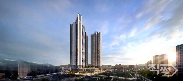 ‘번영로 롯데캐슬 센트럴스카이’ 투시도. [롯데건설]