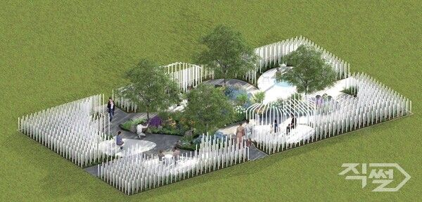 영국 RHS 플라워쇼 웬트워스 우드하우스 2025 쇼가든 부문 출품작 정원이 속삭이다(Garden Whispers). [현대건설]