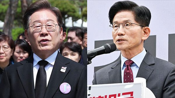 더불어민주당 이재명(왼쪽)·국민의힘 김문수 대선 후보. [SBS뉴스 갈무리]