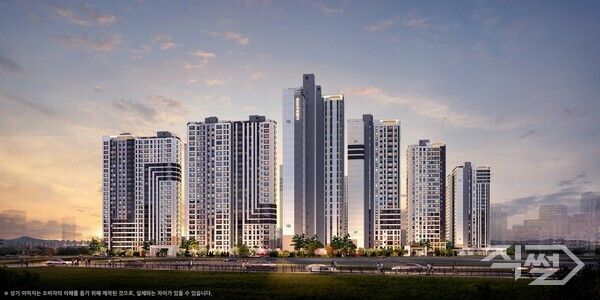 &nbsp;‘오퍼스 한강 스위첸’ 투시도. [KCC건설]