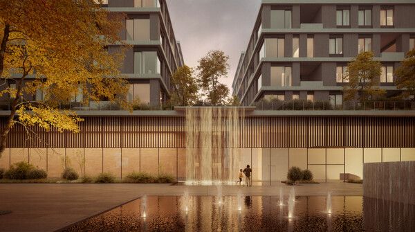 ‘트라나 서래’ 중앙광장. [대우건설]