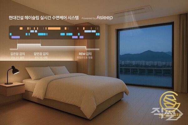 현대건설 ‘헤이슬립’ 실시간 수면케어 시스템 ‘굿슬립 마크 골드 인증’. [현대건설]