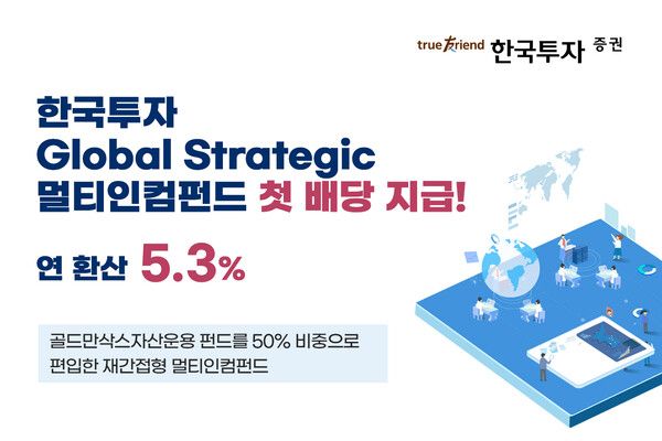  ‘한국투자 Global Strategic 멀티인컴펀드’가 설정 이후 첫 분배금을 지급했다. [한국투자증권]