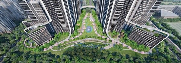 래미안 루미원, 초대형 중앙광장‘파라마운트 밸리. [삼성물산]