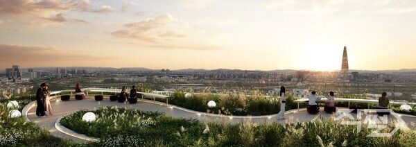 래미안 루미원, 루프탑 정원‘더 피크 가든. [삼성물산]