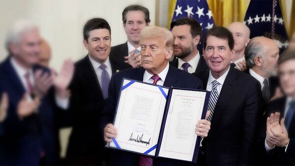 18일(현지시간) 스테이블코인의 제도권 편입을 담은 ‘지니어스 법안’ 등 가상화폐 법안이 미 하원을 통과했다. [SBS 뉴스 갈무리]