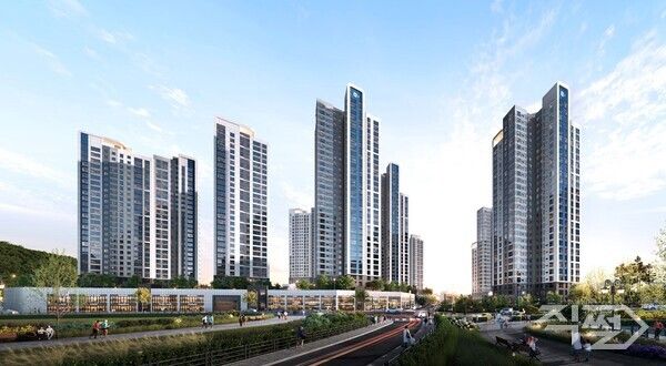 명장2구역 재개발 정비사업 투시도. [두산건설]