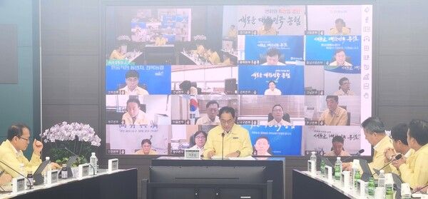 농협중앙회는 국가안보와 국민안전을 위한 국가 위기관리 종합훈련인 '2025 을지연습'을 18일부터 21일까지 전국적으로 실시한다. (가운데) 농협중앙회 지준섭 부회장. [농협중앙회]