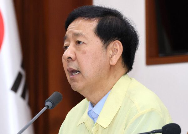 구윤철 부총리 겸 기획재정부 장관이 20일 서울 종로구 정부서울청사에서 열린 산업경쟁력강화 관계장관회의에서 발언하고 있다. [연합뉴스]