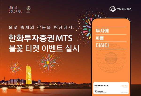 한화투자증권은 ‘한화투자증권&nbsp;MTS&nbsp;불꽃 티켓 이벤트’를 실시한다. [한화투자증권]