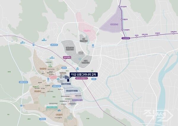 더샵 신문그리니티 2차 위치도