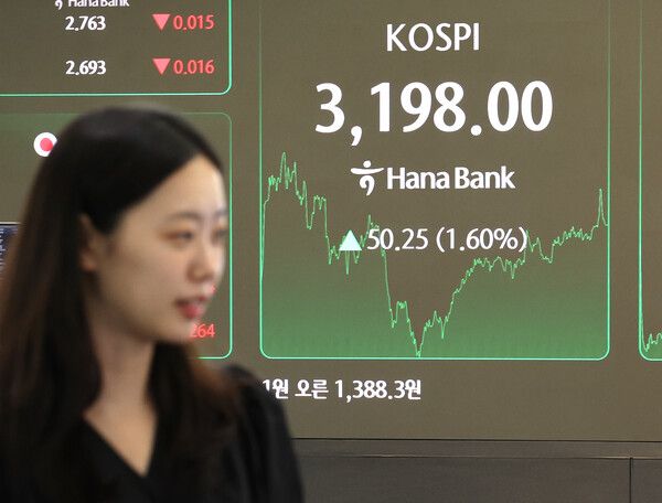 5일 서울 중구 하나은행 딜링룸 모습. [연합뉴스]