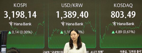 6일 서울 중구 하나은행 딜링룸 모습. [연합뉴스]