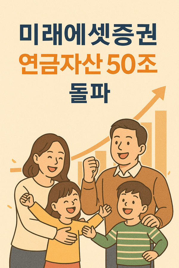 &nbsp;ChatGPT가 생성한 미래에셋증권 연금자산&nbsp;50조 돌파 이미지[미래에셋증권]