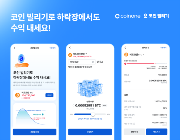 코인원, '코인 빌리기' 서비스 출시, [코인원]