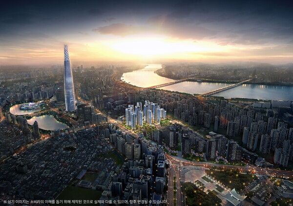 잠실 르엘 광역 조감도. [롯데건설]