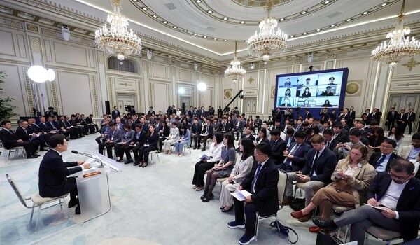 이재명 대통령이 지난 7월 3일 청와대 영빈관에서 ‘대통령의 30일, 언론이 묻고 국민에게 답하다’ 기자회견을 하고 있다. [연합뉴스]