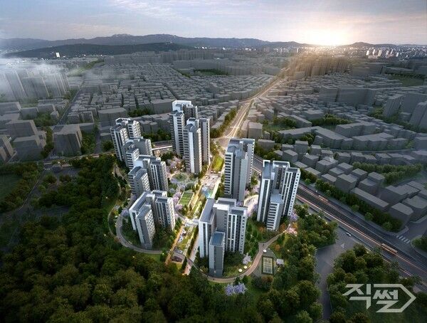 광교 A17블록 민간참여 공공주택 조감도. [동부건설]