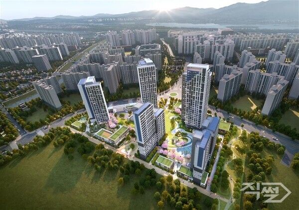 교산 A1블록 조감도.