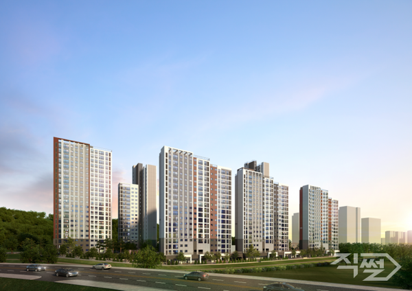 의정부우정 공공주택지구 A-1 블록 투시도.