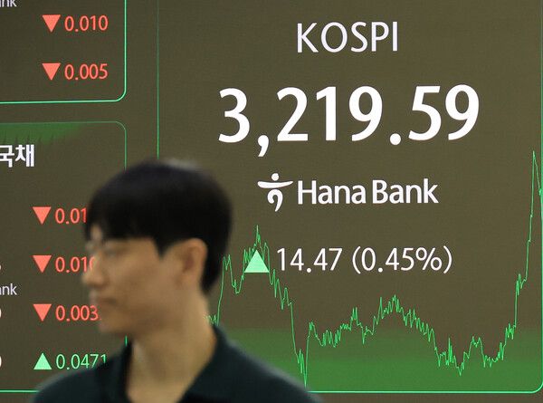 8일 서울 중구 하나은행 딜링룸 모습. [연합뉴스]