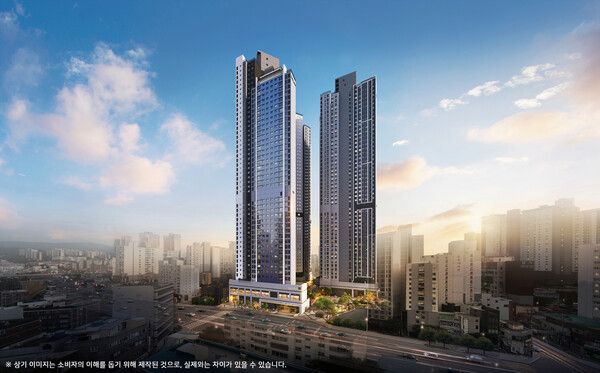 금정산 하늘채 루미엘 석경 투시도. [포애드원]