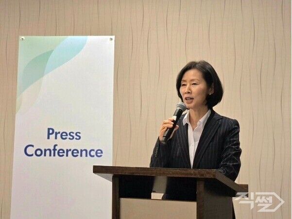 김경아 삼성에피스홀딩스 사장 간담회 현장 사진. [삼성에피스홀딩스]