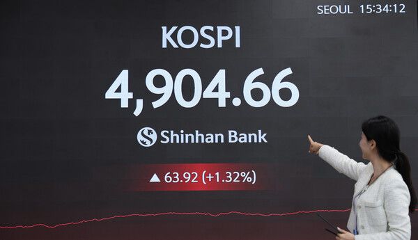 19일 신한은행 딜링룸 모습. [신한은행]