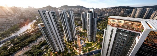 부산 사직4구역 재개발 ‘푸르지오 그라니엘’ 조감도. [대우건설]