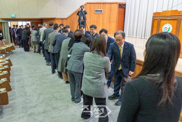 시무식 모습. [부산교육청]