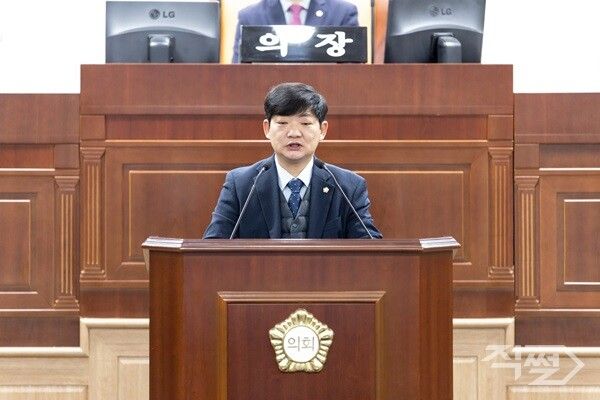 대구 북구의회 이현수 의원이 제299회 임시회 제2차 본회의에서 5분 자유발언을 하고 있다. [대구 북구의회]