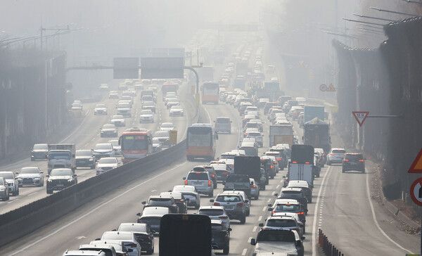 고속도로 정체 상황. [연합뉴스]