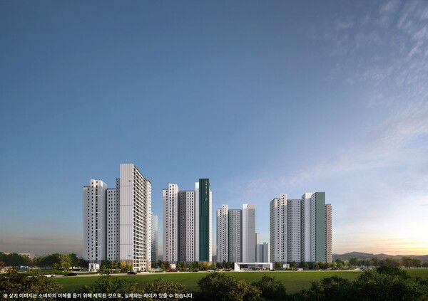 청주 푸르지오 씨엘리체 메인 투시도. [대우건설]