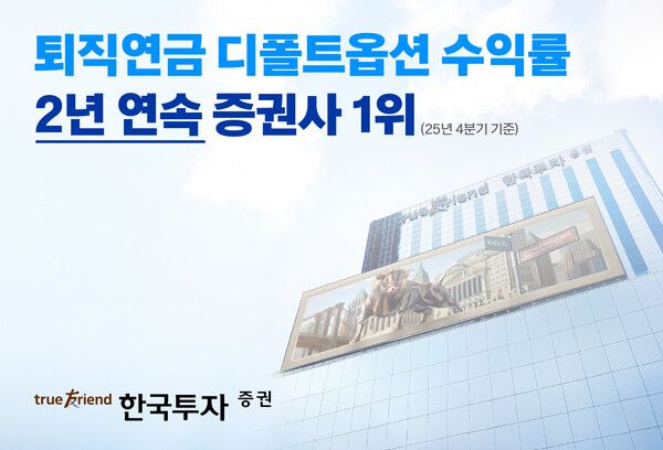 한국투자증권은 전체 퇴직연금 사업자의 포트폴리오 가운데 가장 높은 성과를 거뒀다. [한국투자증권]