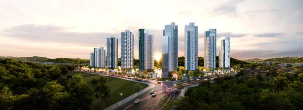 푸르지오 센트로 원의 석경 투시도. [대우건설]