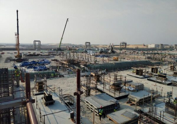 삼성물산이 시공 중인 카타르 담수·발전 플랜트 현장. [삼성물산]