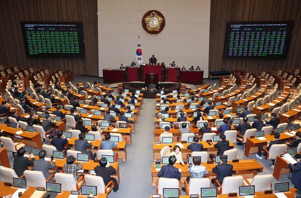 국회 본회의 모습. [연합뉴스]