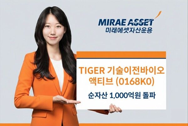  ‘TIGER 기술이전바이오액티브 ETF’가 순자산 1000억원을 넘어섰다. [미래에셋자산운용]