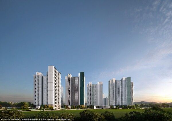 청주 푸르지오 씨엘리체 메인투시도. [대우건설]