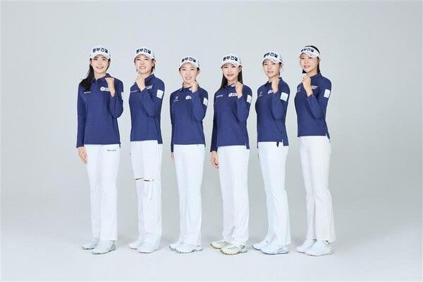 동부건설 KLPGA 골프단 소속 선수. (좌측부터) 장수연, 박주영, 김수지, 지한솔, 신이솔, 문정민. [동부건설]