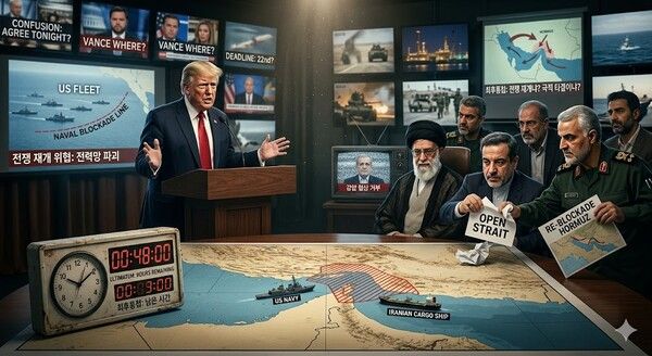 도널드 트럼프 미국 대통령의 엇갈리는 메시지와 이란 지도부의 권력 암투설이 맞물리며, 중동 정세는 한 치 앞을 내다볼 수 없는 불확실성의 수렁으로 빠져들고 있다. [제미나이·안중열 기자]