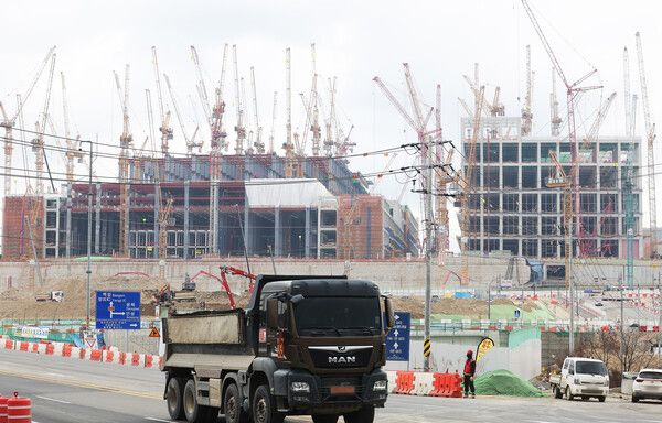 경기도 용인시 한 공사 현장. [연합뉴스]