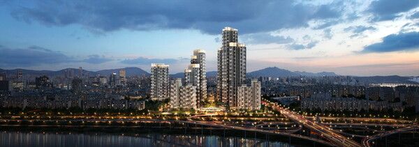 압구정4구역 재건축 투시도. [삼성물산]