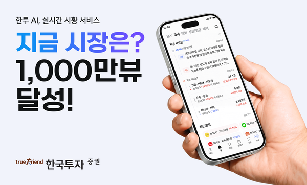 한국투자증권은 ‘지금 시장은?’의 누적 조회수가 지난 14일 기준 1000만회를 넘어섰다. [한국투자증권]