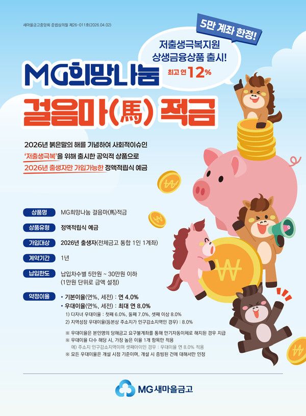 걸음마 적금 포스터. [새마을금고중앙회]