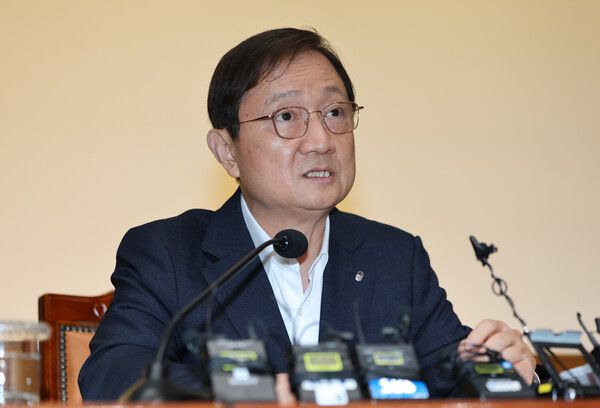 이찬진 금융감독원장이 22일 서울 영등포구 금융감독원에서 열린 출입기자단 간담회에서 발언하고 있다. [연합뉴스]